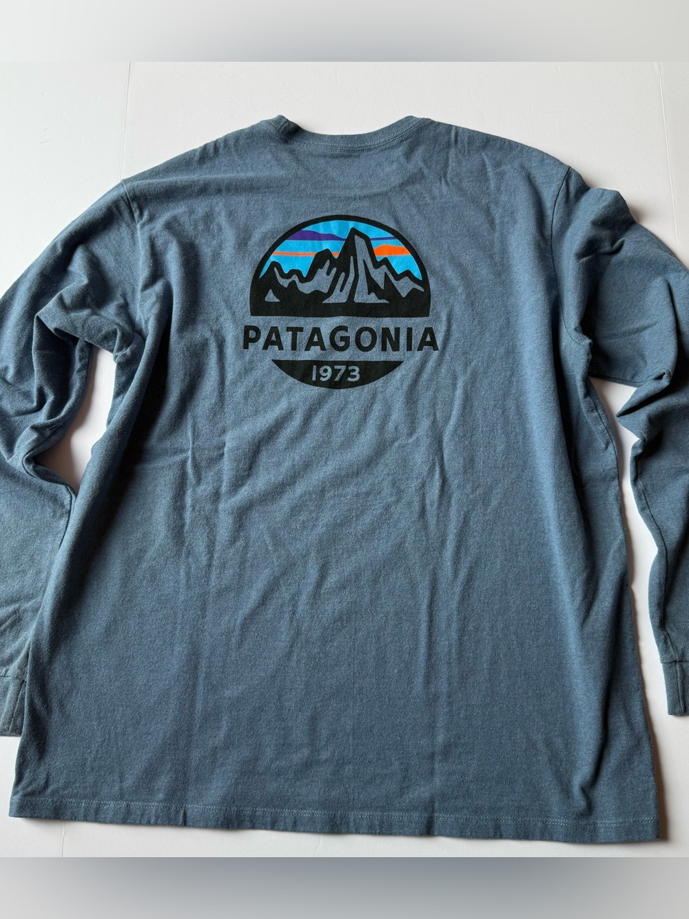 Patagonia Fitz Roy Scope 1973 Responsibili-Tee crew long sleeve slate XL